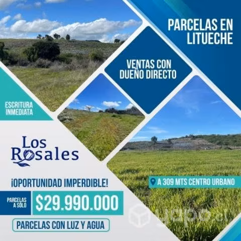 Venta de parcelas con luz y agua