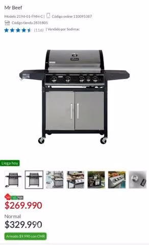 Parrilla a gas