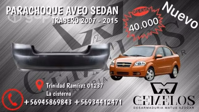 Parachoque aveo sedan