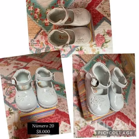 Zapatitos blancos de niña talla 20
