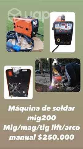Máquina de soldar mig 200 3 en 1