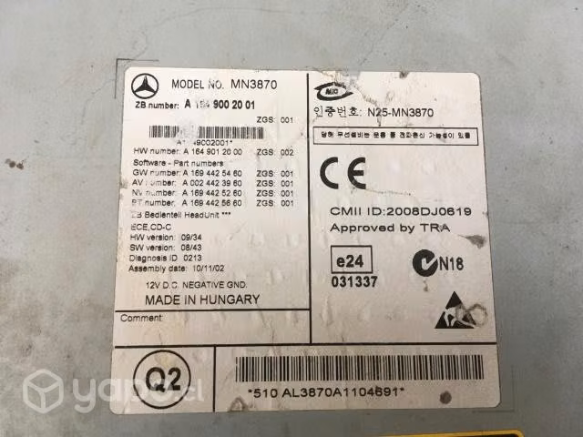 Radio Mercedes-Benz M-Class