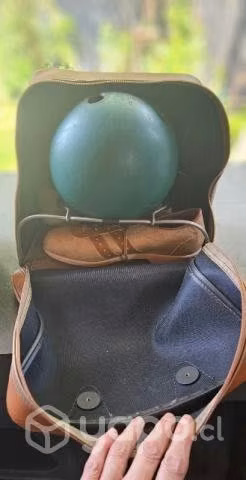 Completo set de bowling con maleta de cuero