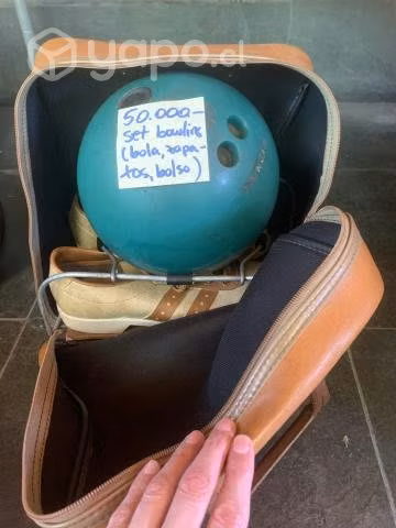 Completo set de bowling con maleta de cuero