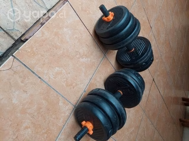 Mancuernas y pesa rusa