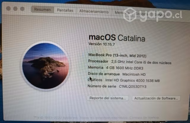 Mac book Pro 2012 - Imagen 4