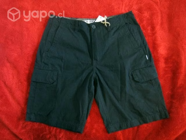 Short Cargo Talla S Color Negro Para Hombre