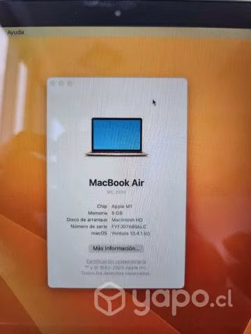 MacBook Air M1 8GB RAM 256GB SSD 13.3 - Imagen 6