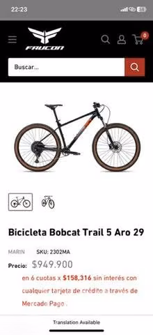 Bicicleta Marin bobcat trail año 2022 $conversable