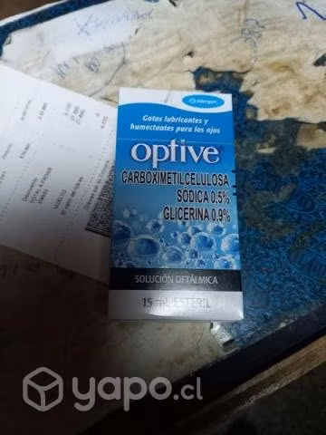 1 caja Optive gotas lubricantes para ojos sellado