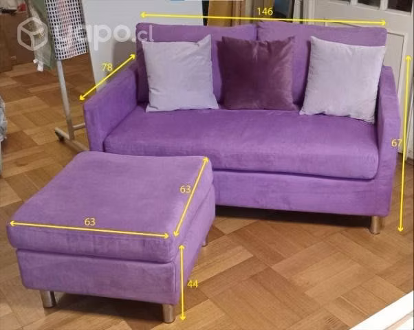 Sillón 2 cuerpos + sitial - Imagen 2
