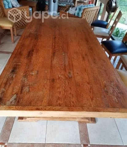 Comedor 12 pers. madera pino Oregón americano