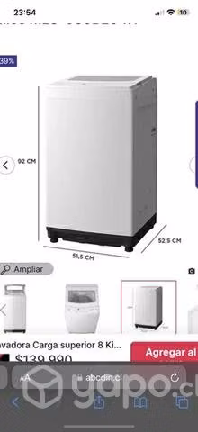 Lavadora midea 8kg/ refrigerador libero 168litros