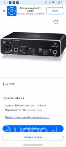 Interfaz más micrófono