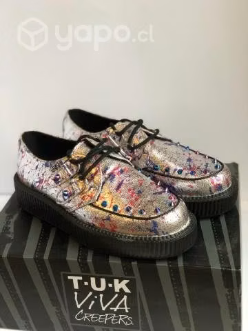 Zapatos Creepers Silver multi paint - Imagen 3