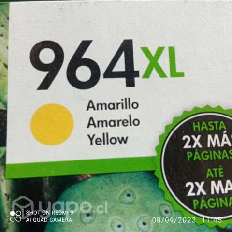 Tintas HP 964xl Colores originales de alta