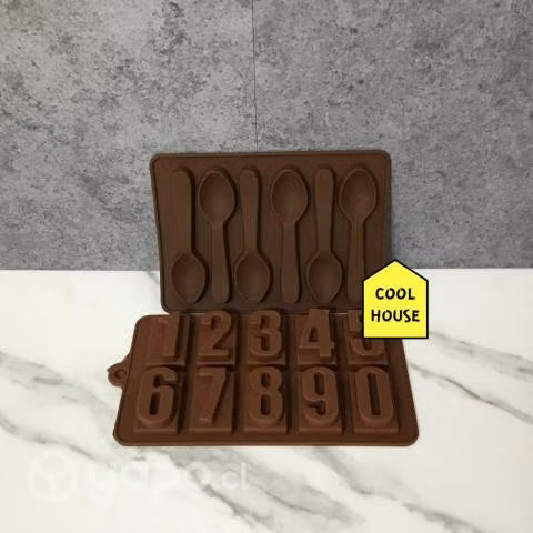 Molde para Chocolate con diseño de cucharas 10U