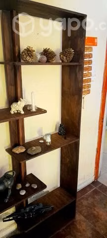 Mueble repisa madera color chocolate - Imagen 2