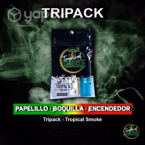 Tripack 40 uni Papelillo + Boquilla + encendedor