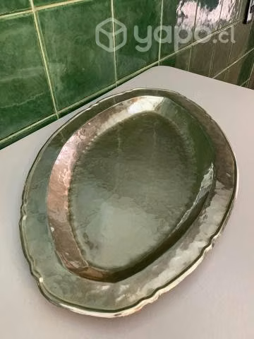 Fuente ovalada 52X34 cm. plata; providencia