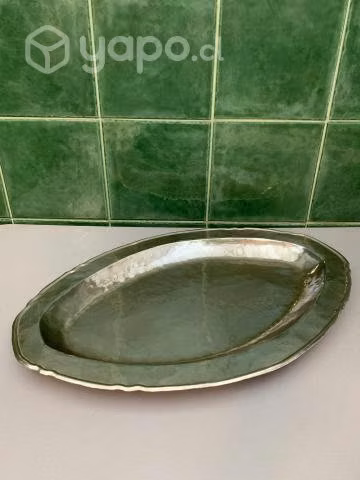 Fuente ovalada 52X34 cm. plata; providencia