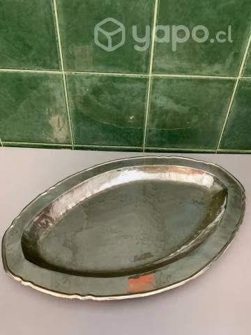 Fuente ovalada 52X34 cm. plata; providencia