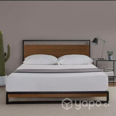 Base Cama Suzanne Con Respaldo Zinus 2 Plazas
