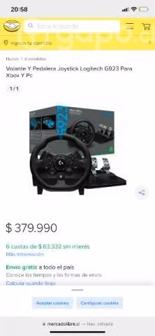 Volante logitech 923