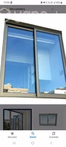 4 ventanas de aluminio titanio 1x1 espejo