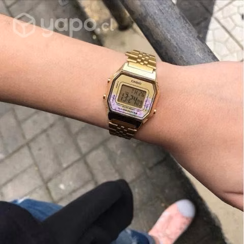 Reloj Casio La-680wga-4c Floreado Dorado