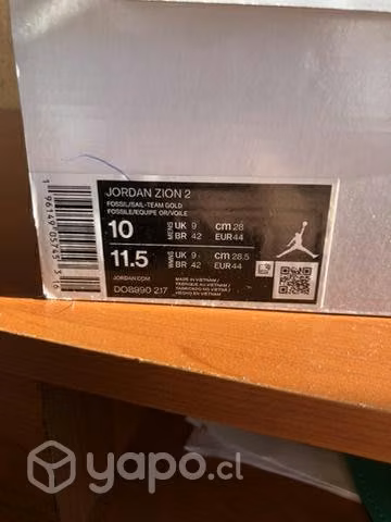 Jordan Zion 2 Fossil/Sail/Team Gold - Imagen 4