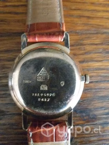 Reloj omega antiguo suizo a cuerda bañado en oro