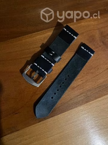 Correa para reloj, negra, hecha a mano 22mm - Imagen 2