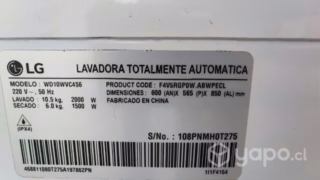 Lavadora secadora - Imagen 4