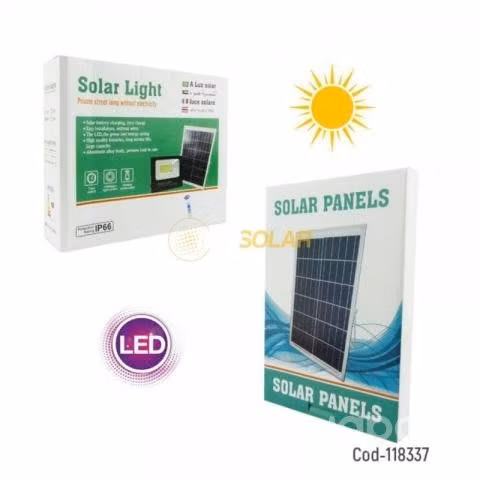 Foco Solar Fachada 40Watt Con Panel Solar Control