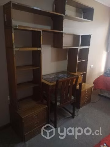 Mueble mural + escritorio + silla - Imagen 2
