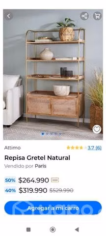Hermosa Repisa Gretel de Attimo nueva - Imagen 4