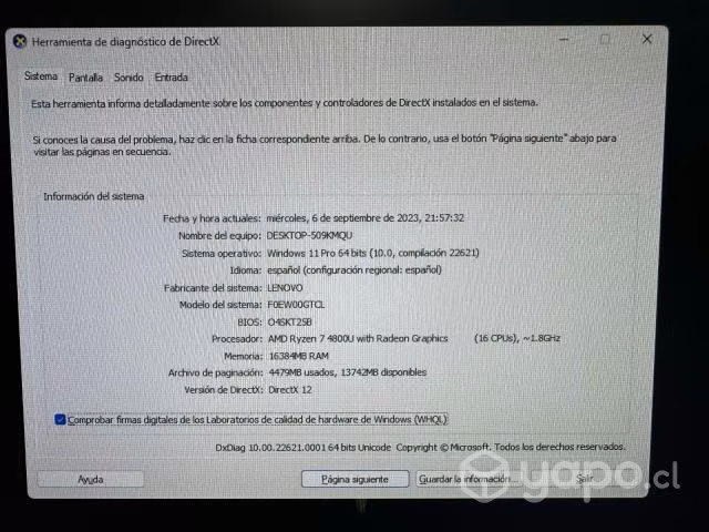 Lenovo All In One 3 24are05 Ryzen 7-4800u Ssd 512g