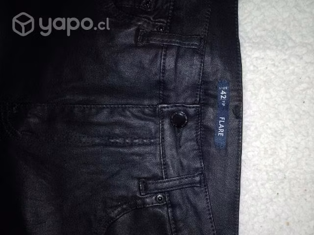 Pants flare de eco cuero - Imagen 2