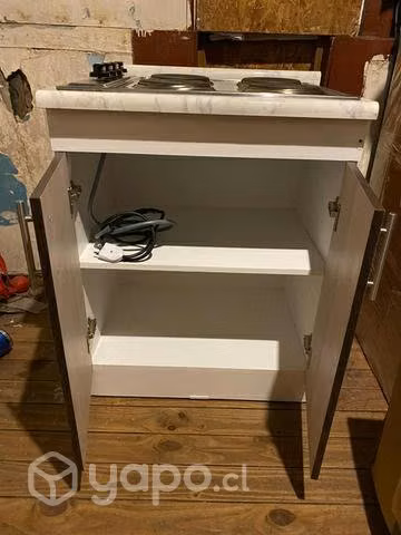 Mueble con cocina encimera