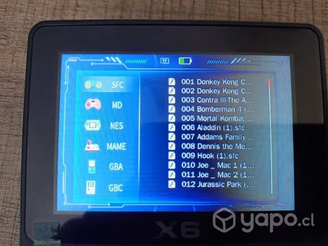 Consola juegos X6 portátil