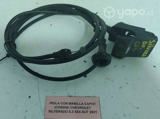 Piola Con Manilla Capot Chevrolet Silverado 2021