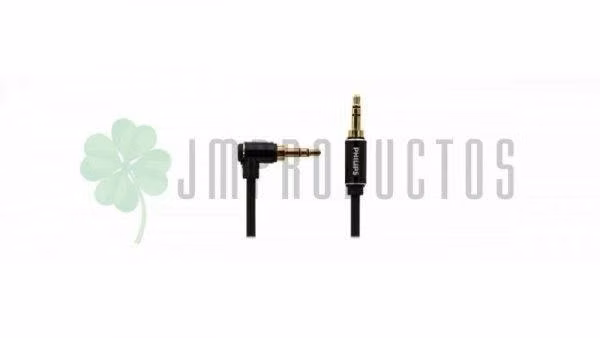 Cable Audio 3.5 Mm Philips De 90 Grados 1.2 Metros