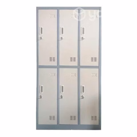 Locker casillero metalico 3 cuerpos 6 puertas