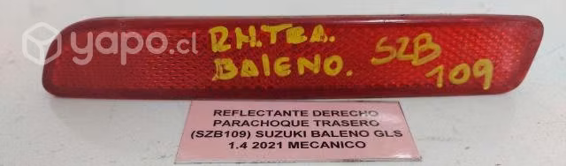 Reflectante Der Parach Tras (SZB109) Suzuki Baleno
