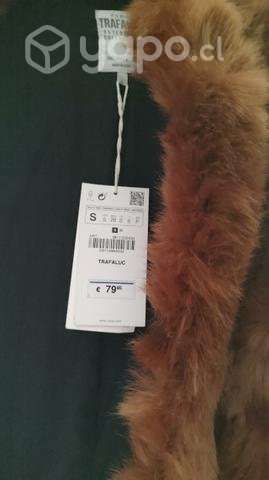 Abrigo efecto Pelo, Zara, talla S - Imagen 2