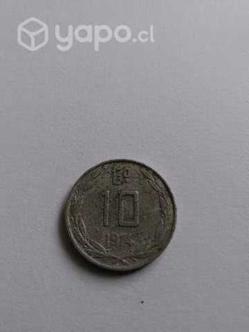 Moneda 10 escudos chilena - Imagen 2