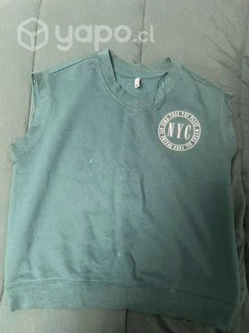 Chaleco verde oscuro sin mangas talla s