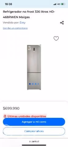 Refrigerador Maigas 326 lts