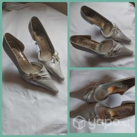Zapato de fiesta plateado - Imagen 4